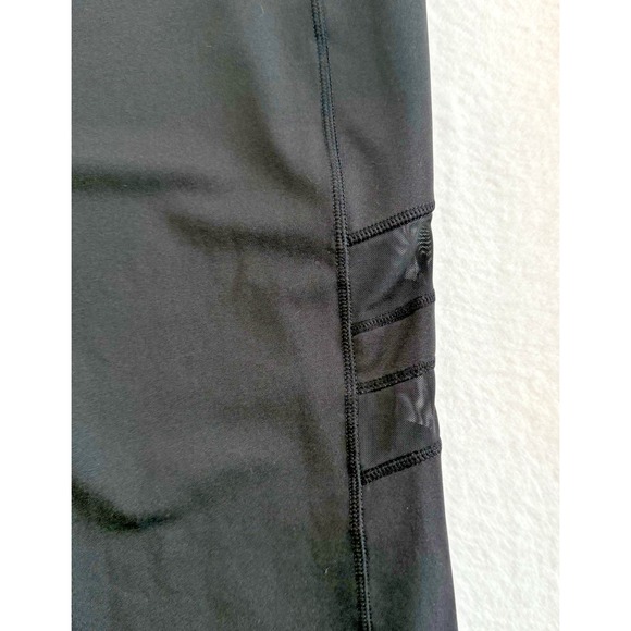 Pop Fit Violet High‎ Waisted Black Leggings Mesh Detail Pockets Women's Size 2XL - Picture 15 of 16